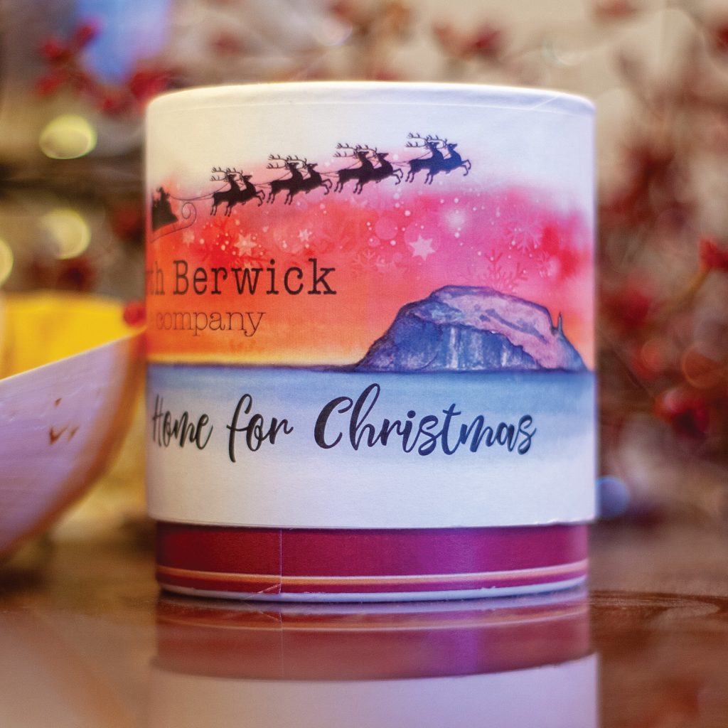 Home For Christmas Glass Candle North Berwick Candles